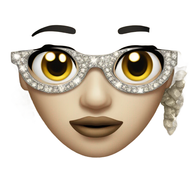 blinged out face emoji
