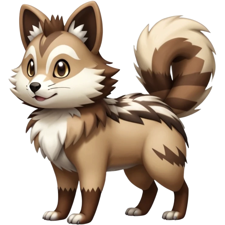  Zigzagoon-Furret-Rockruff-Hybrid (Full body) emoji