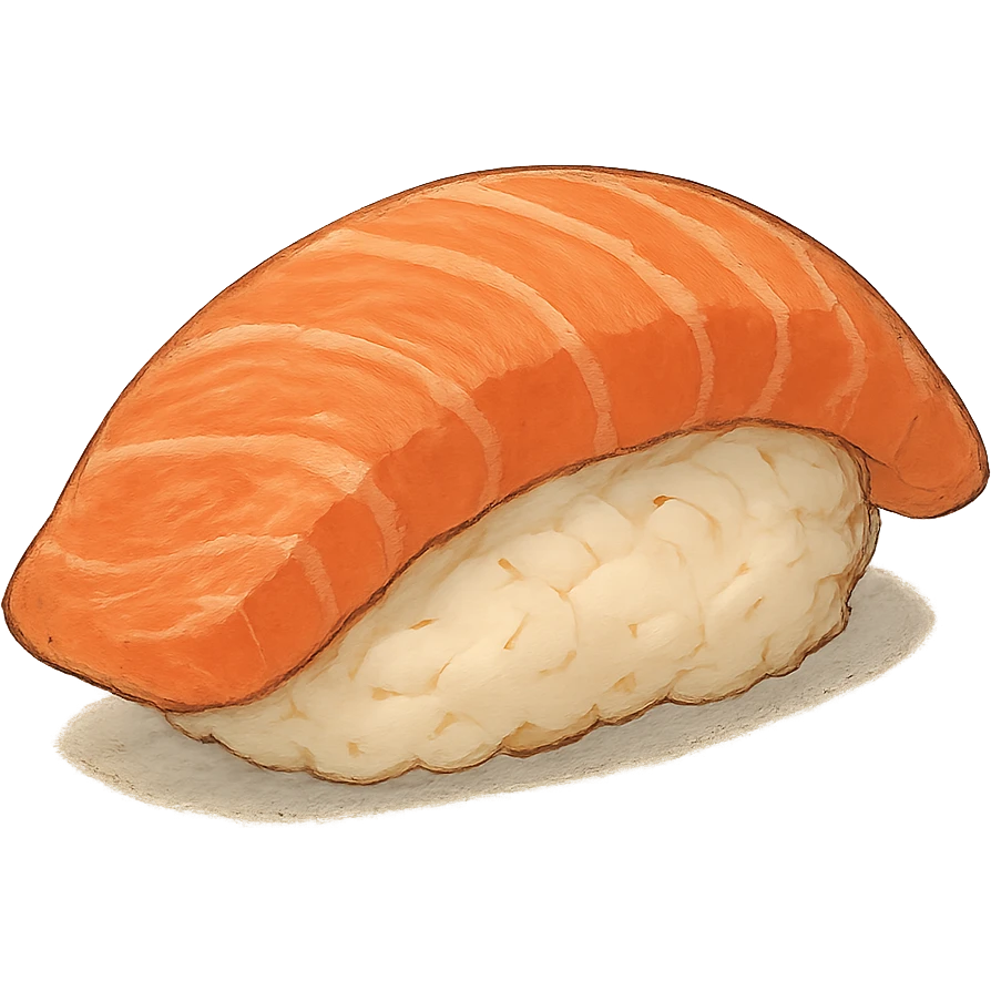 sushi, ghibli style emoji