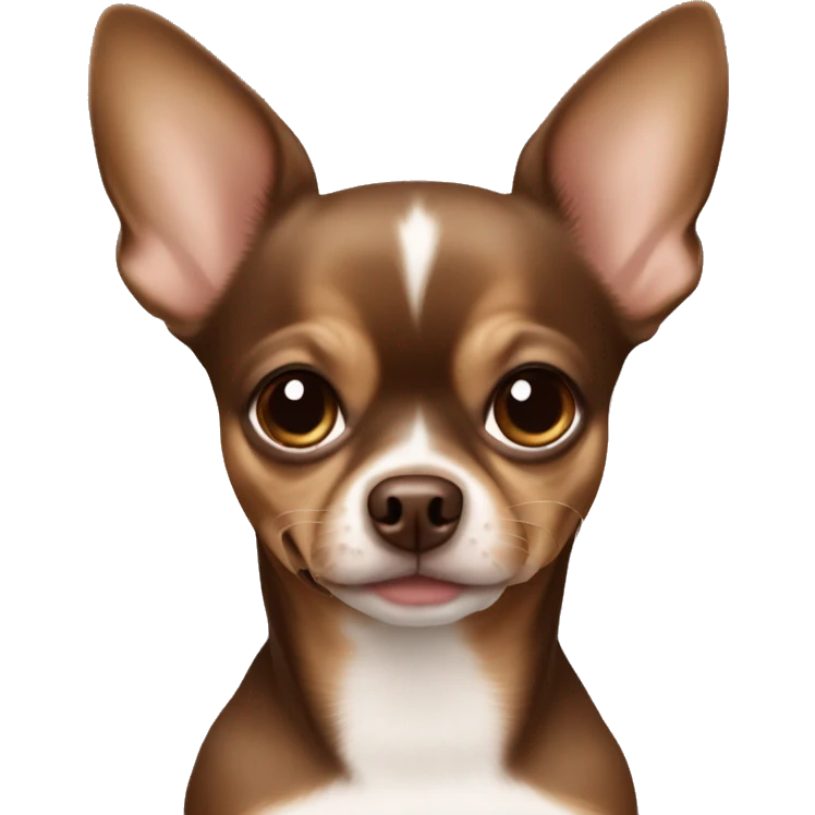 All brown no with apple head Chihuahua emoji