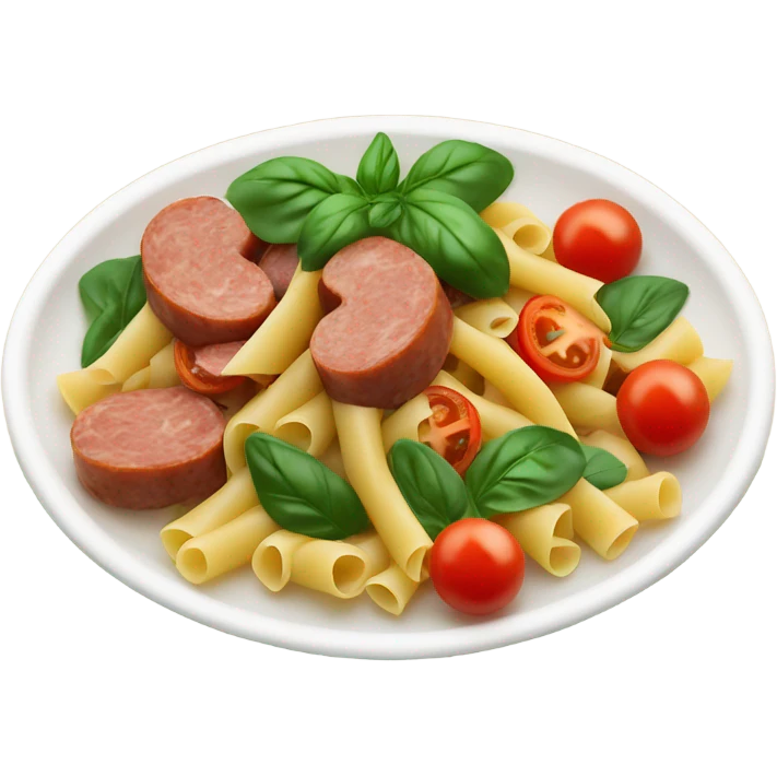 Sausage tomato and spinach pasta  emoji