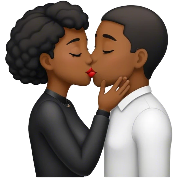 Black people kissing  emoji