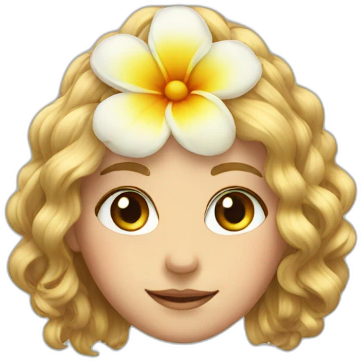 flower in girls hair emoji