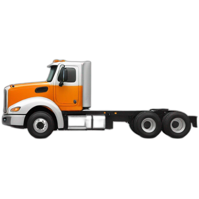 orange and white victorbilt truck emoji