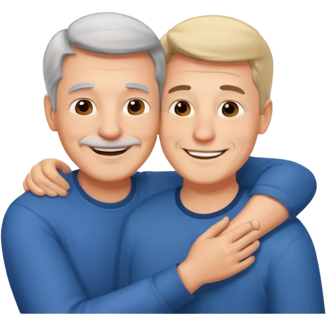 father-in-law and son-in-law hugging emoji