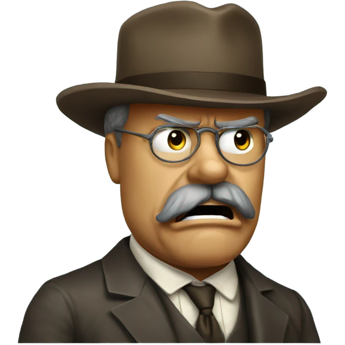 Teddy Roosevelt angry emoji