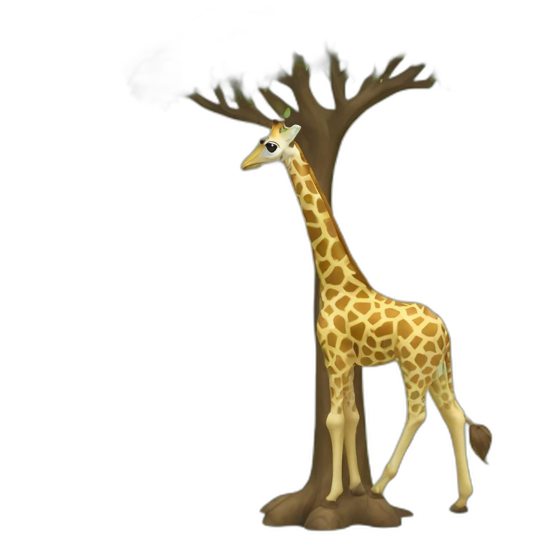 Giraffe tree emoji