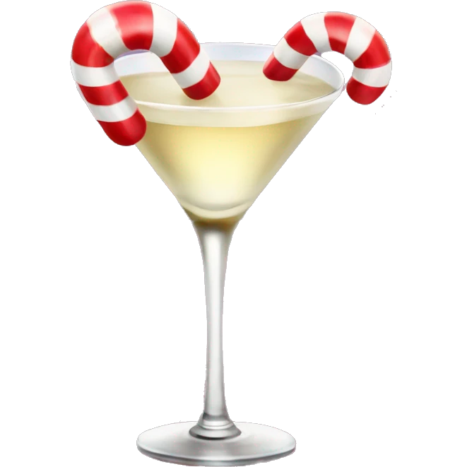 Candy cane martini emoji