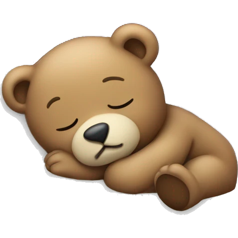 Teddy bear sleeping on the moon emoji