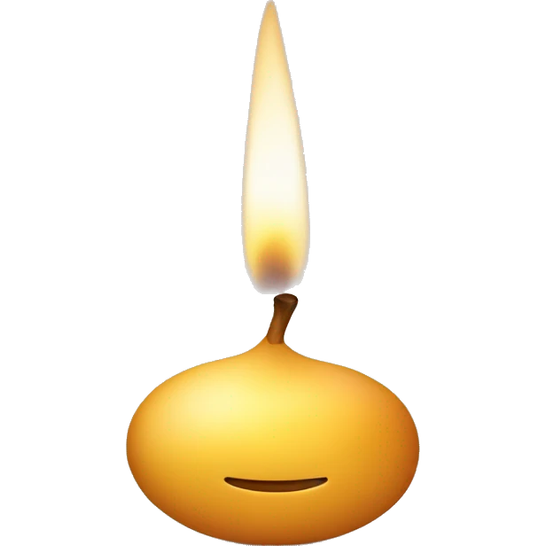 Une bougie avec écrit éclat parfumé  emoji