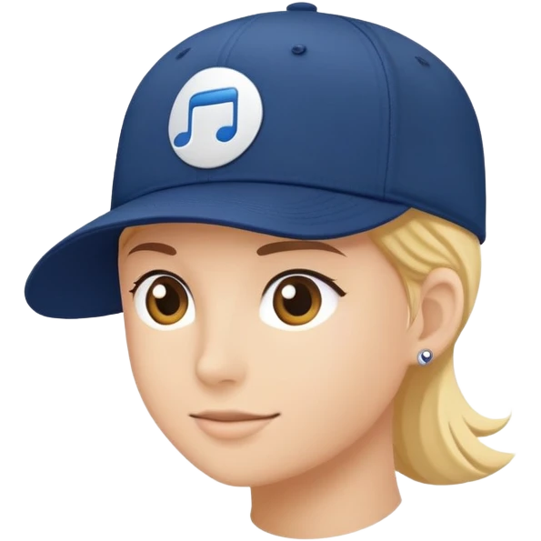 cap with a simple logo on the front panel emoji
