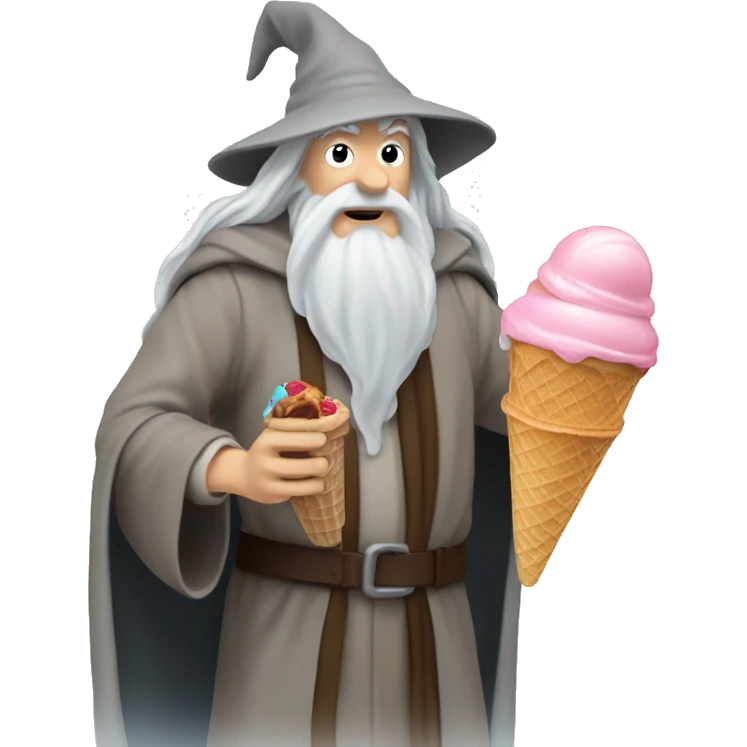 gandalf dunking an ice cream cone emoji