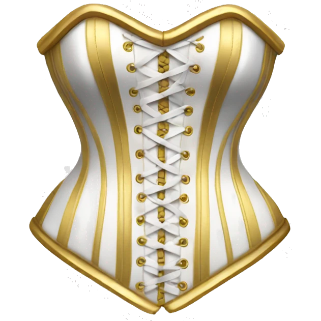 Gold and white corset emoji