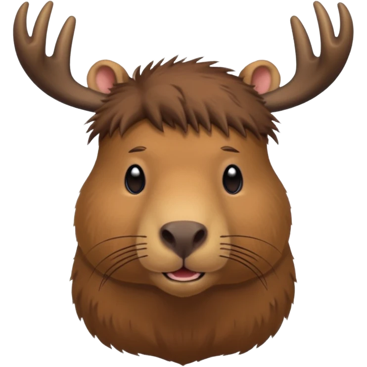 Capibara con cuernos de venado emoji
