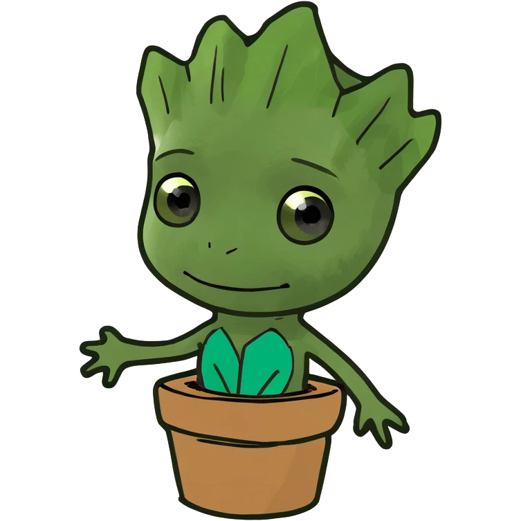 baby Groot from guardians of the galaxy  emoji