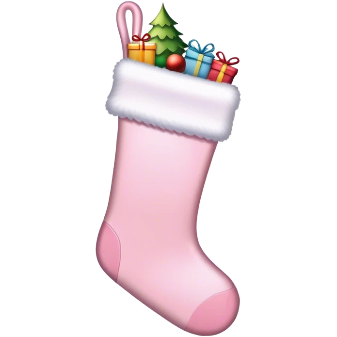  light pink Christmas stocking emoji