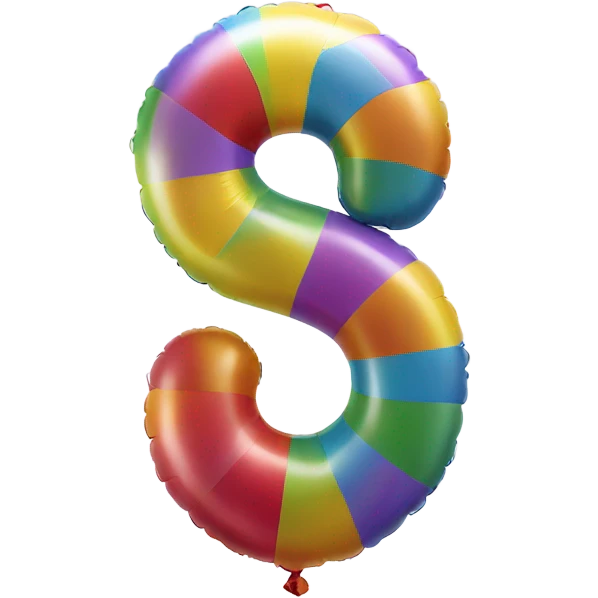 Number 6 as balloon emoji