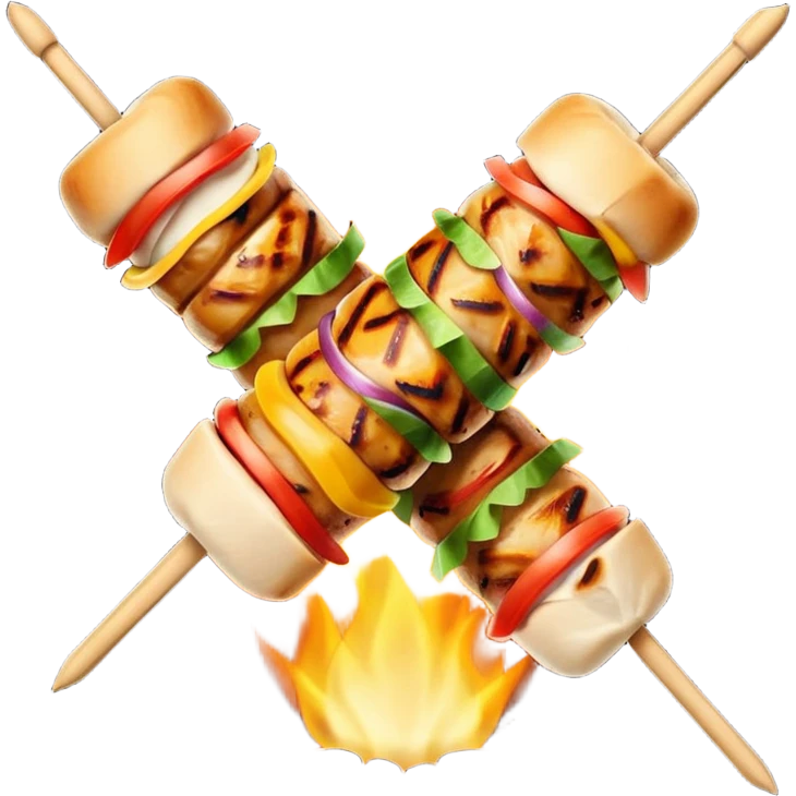 Chicken kebab on stick  emoji