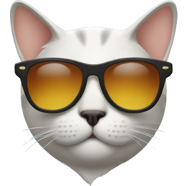 Cat with sunglasses emoji