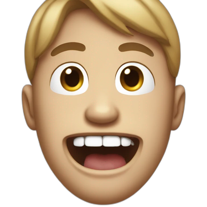 big no eyes jaw - mewing emoji