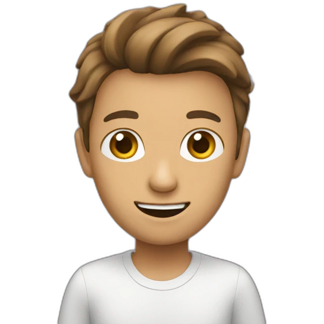 person showing a guide emoji