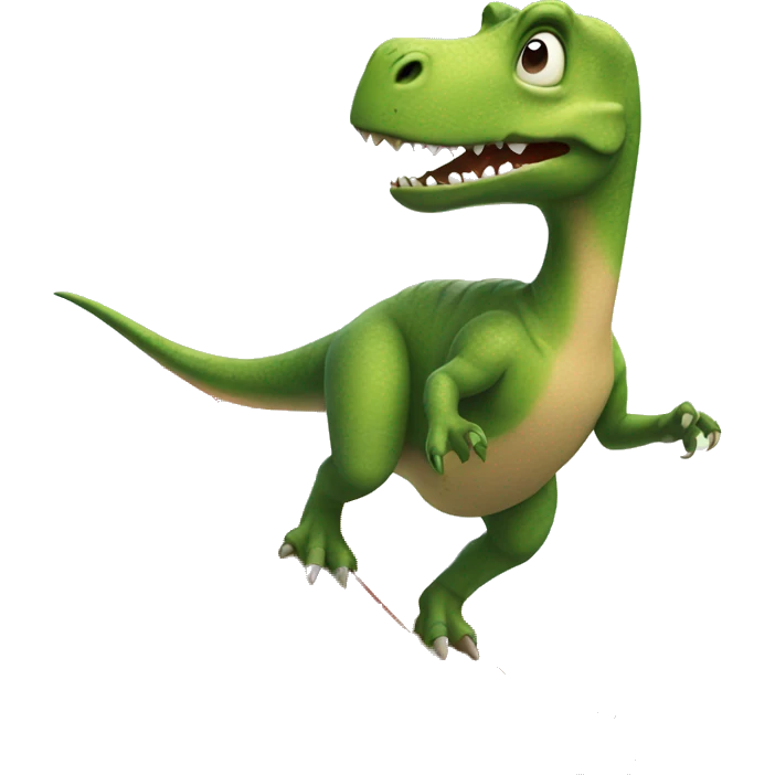 Dinosaur in a tutu riding a surfboard  emoji