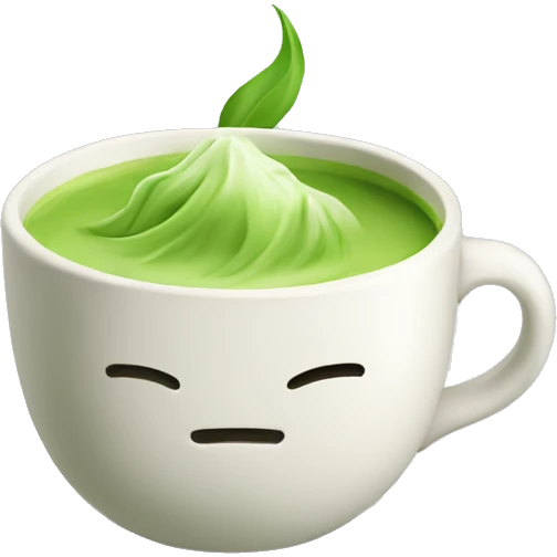 Aesthetic matcha cup emoji