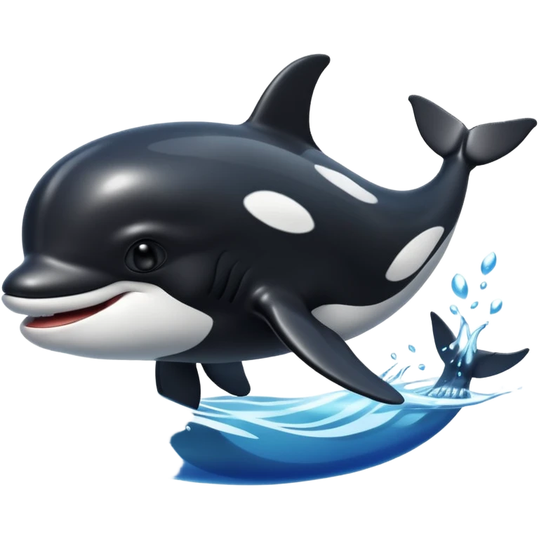 A smiling killer whale emoji