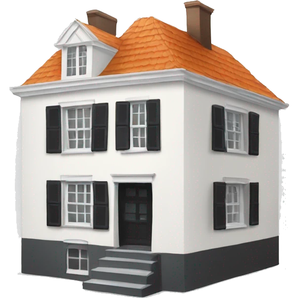 White Amsterdam house emoji