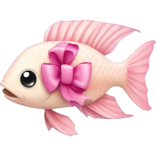 fish with pink bow  emoji