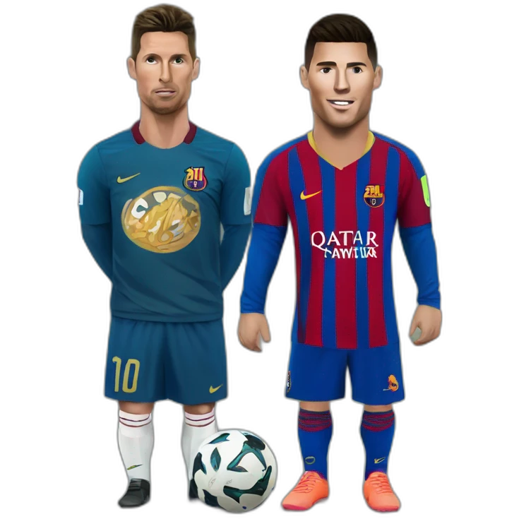 Ronaldo contre messi emoji