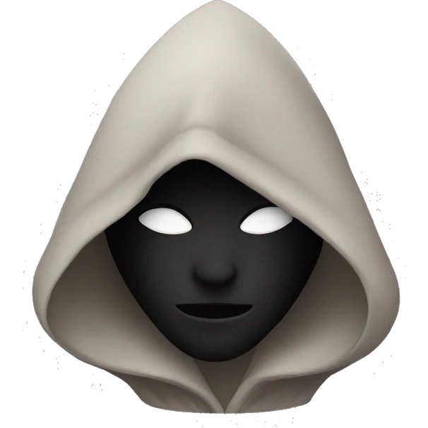 mysterious hooded figure emoji