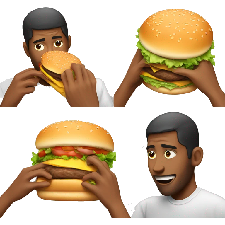 someone tasting a burger emoji