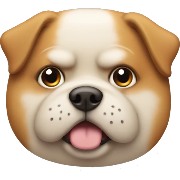 A fat dog emoji