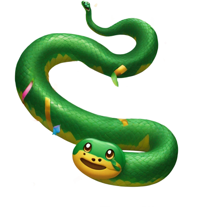 Snake with happy new year dance  emoji