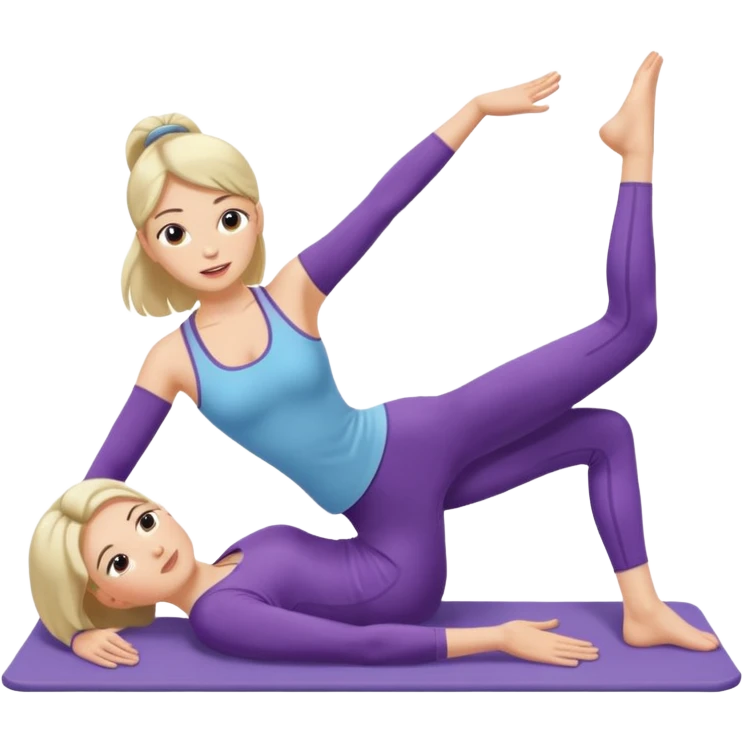 a woman doing pilates emoji
