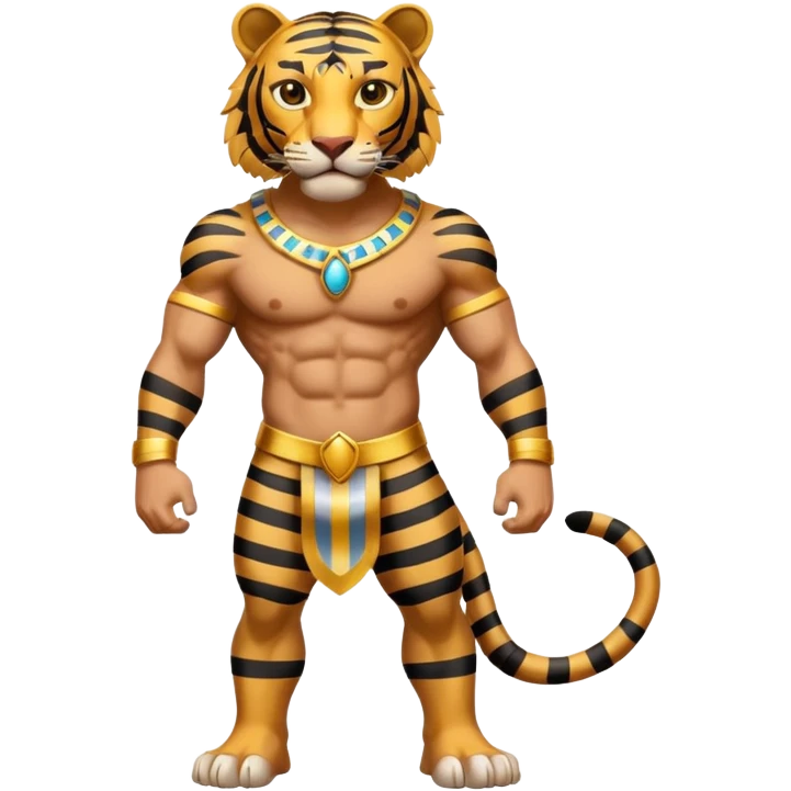 a Protector egypt tiger (full body) emoji