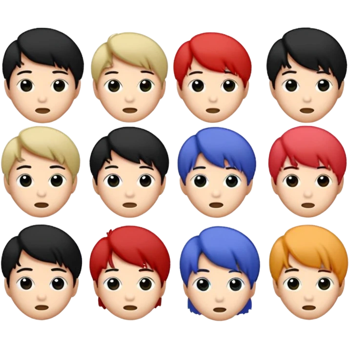 Puedes crear unos emoticonos de la banda de kpop BTS de su logo y el de Army emoji
