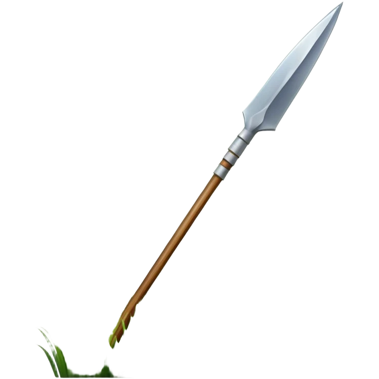 Javelin sticking out of a patch of grass  emoji