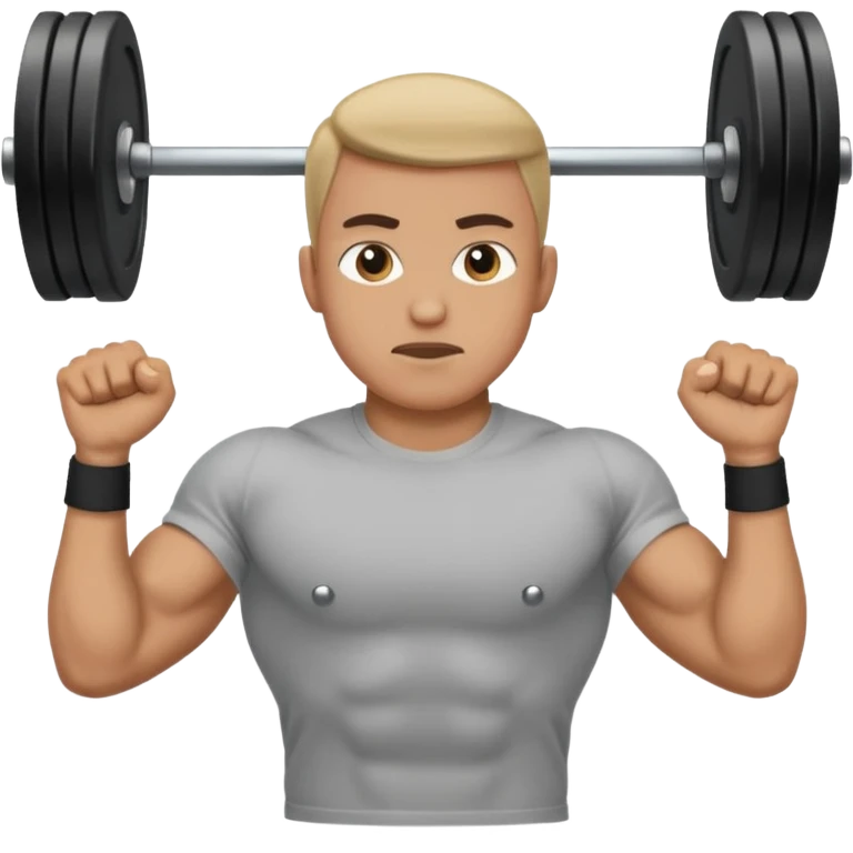 chest press with t shirt emoji