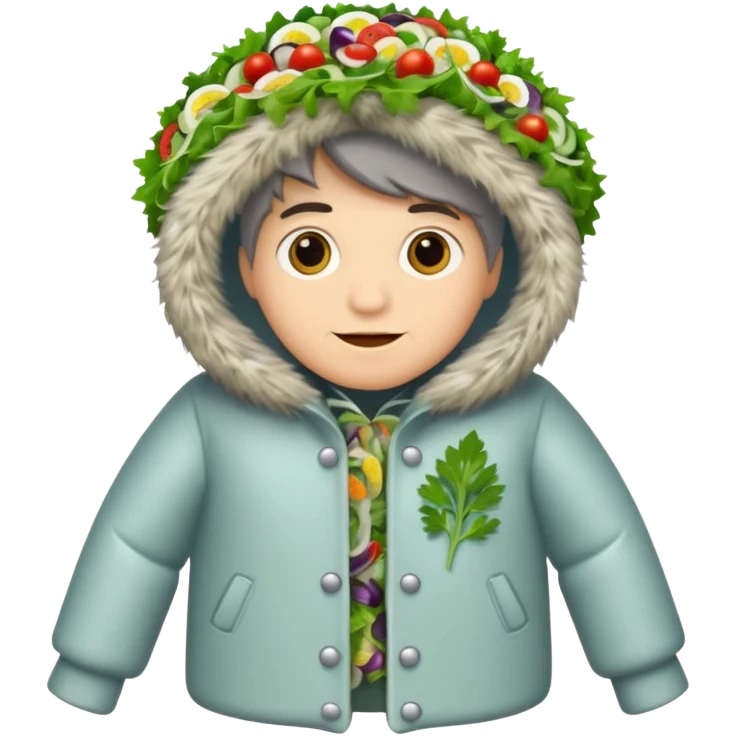 salad herring under a fur coat emoji