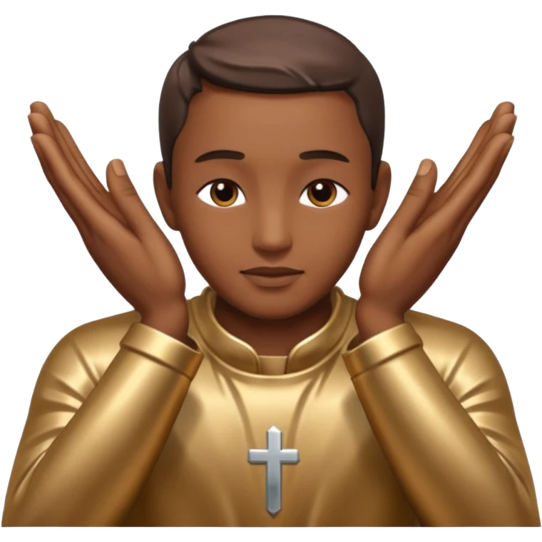 praying metallic hands emoji