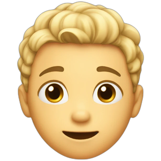 boy saying how with hand emoji