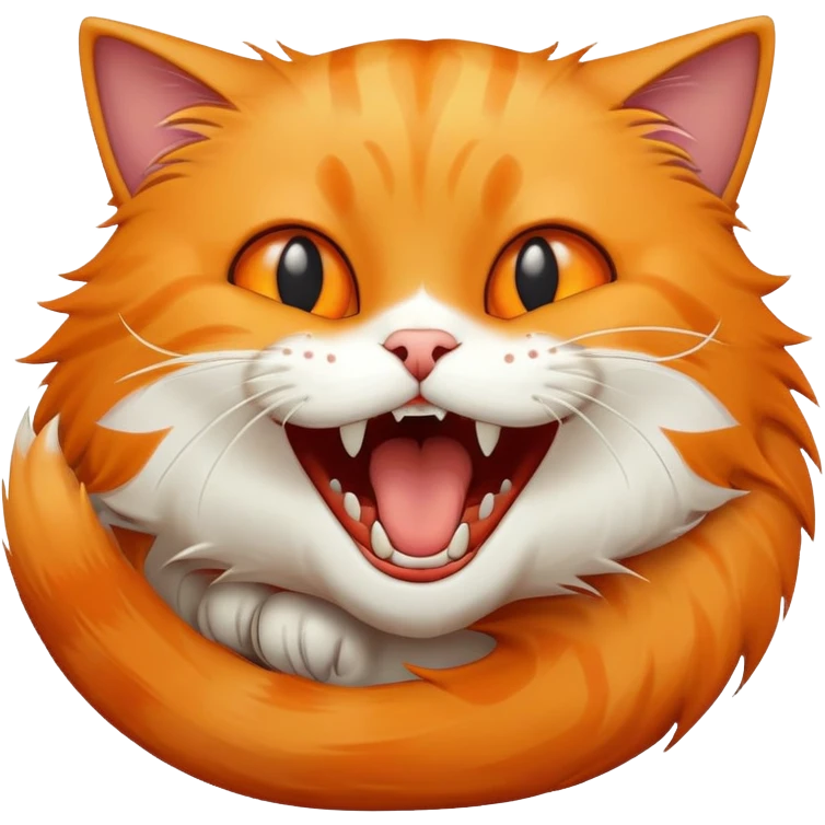 a cat biting emoji