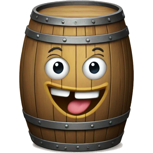 a barrel laughing at you pointing the finger emoji