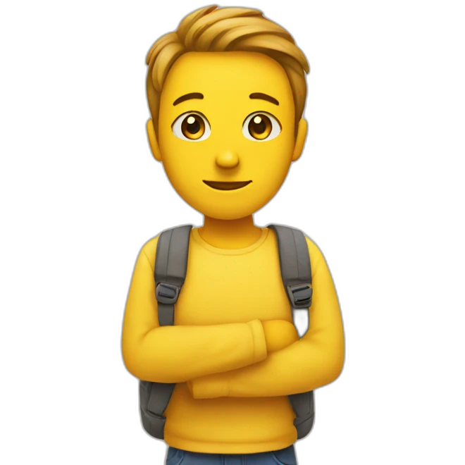 Carrying a love emoji a yellow face emoji emoji