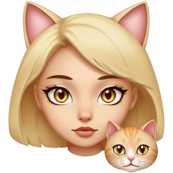 Girl cat eyes emoji