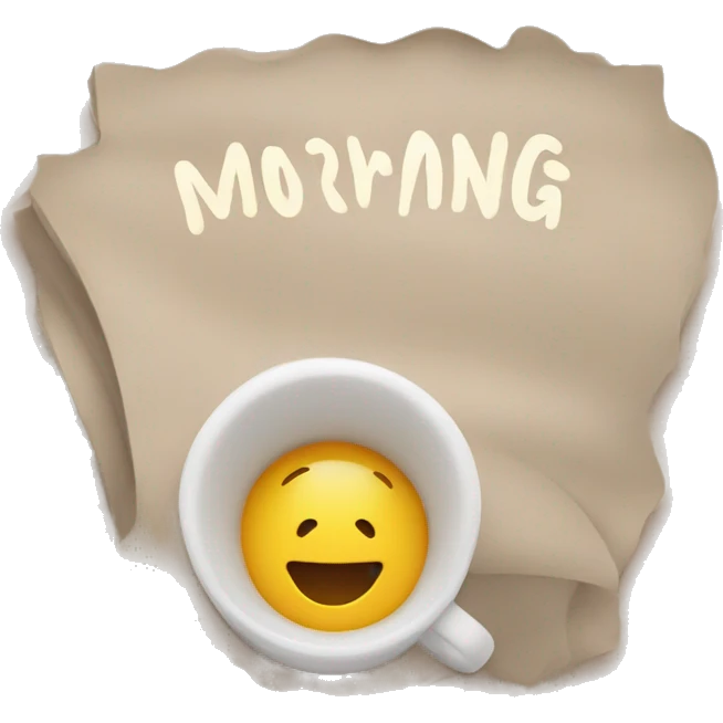 inscription "good morning" emoji
