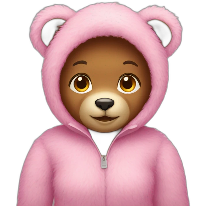 female Teddy bear with pink fur emoji