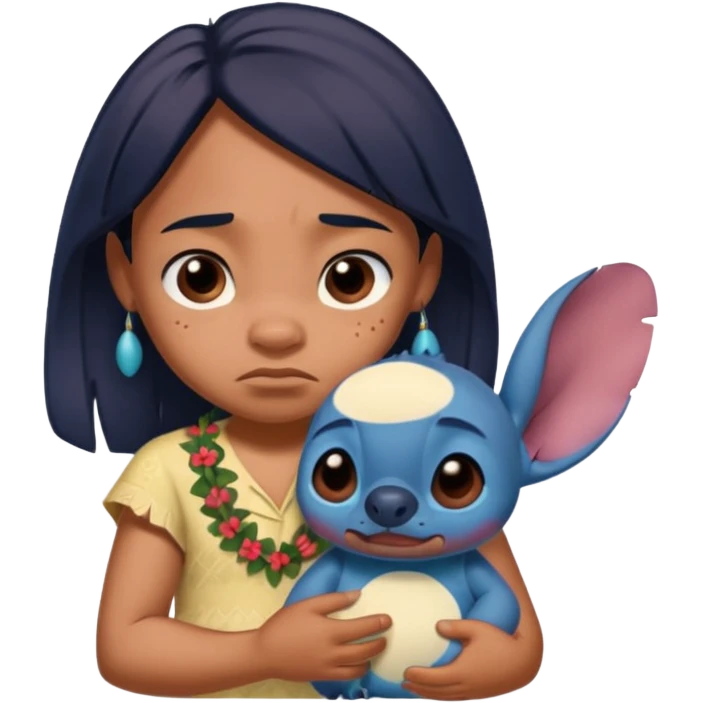 Sad lilo and stitch emoji